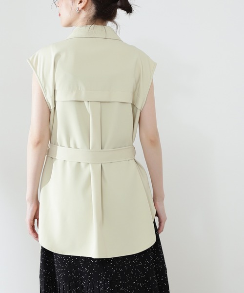 N.（N. Natural Beauty Basic）（エヌエヌナチュラルビューティーベーシック）の「◆ベルト付ジレ（その他アウター・レディース・ブラウン/ベージュ/イエロー・MEDIUM）」の5枚目の写真