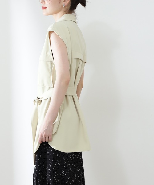 N.（N. Natural Beauty Basic）（エヌエヌナチュラルビューティーベーシック）の「◆ベルト付ジレ（その他アウター・レディース・ブラウン/ベージュ/イエロー・MEDIUM）」の7枚目の写真