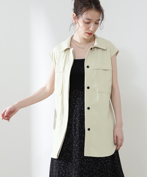 N.（N. Natural Beauty Basic）（エヌエヌナチュラルビューティーベーシック）の「◆ベルト付ジレ（その他アウター・レディース・ブラウン/ベージュ/イエロー・MEDIUM）」の9枚目の写真