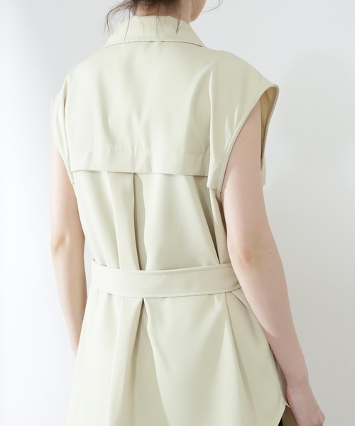 N.（N. Natural Beauty Basic）（エヌエヌナチュラルビューティーベーシック）の「◆ベルト付ジレ（その他アウター・レディース・ブラウン/ベージュ/イエロー・MEDIUM）」の17枚目の写真