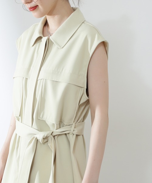 N.（N. Natural Beauty Basic）（エヌエヌナチュラルビューティーベーシック）の「◆ベルト付ジレ（その他アウター・レディース・ブラウン/ベージュ/イエロー・MEDIUM）」の11枚目の写真