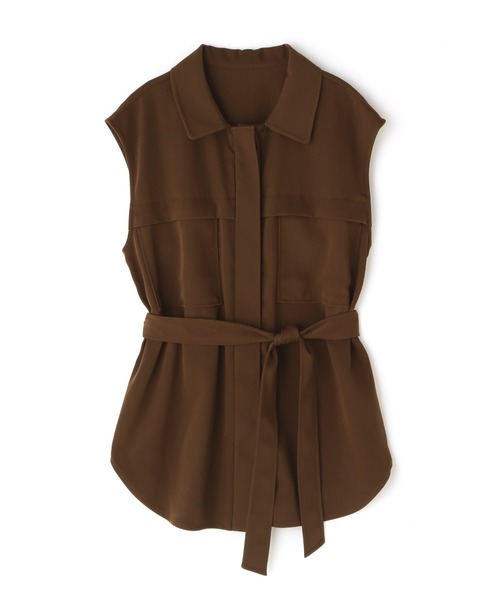 N.（N. Natural Beauty Basic）（エヌエヌナチュラルビューティーベーシック）の「◆ベルト付ジレ（その他アウター・レディース・ブラウン/ベージュ/イエロー・MEDIUM）」の18枚目の写真