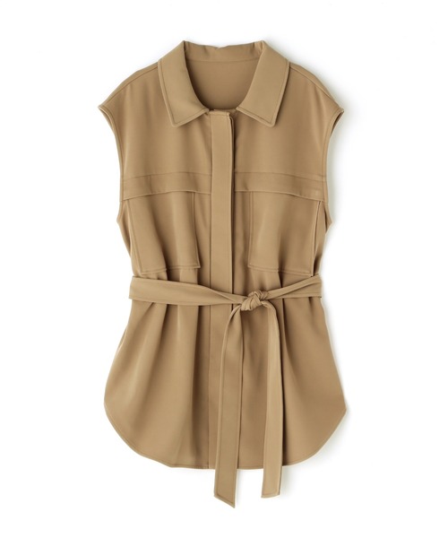 N.（N. Natural Beauty Basic）（エヌエヌナチュラルビューティーベーシック）の「◆ベルト付ジレ（その他アウター・レディース・ブラウン/ベージュ/イエロー・MEDIUM）」の20枚目の写真