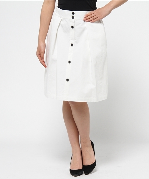 FRAMeWORK（フレームワーク）の「フロントオープン ギャザースカート。（スカート・レディース・ブラック/ホワイト/ベージュ/カーキ・36/38/40）」の19枚目の写真