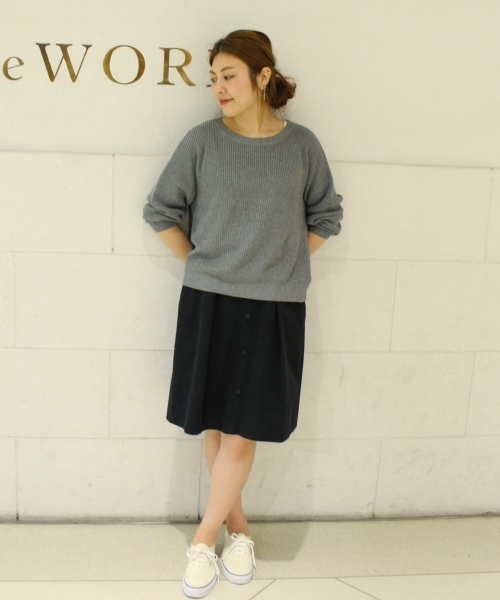 FRAMeWORK（フレームワーク）の「フロントオープン ギャザースカート。（スカート・レディース・ブラック/ホワイト/ベージュ/カーキ・36/38/40）」の5枚目の写真