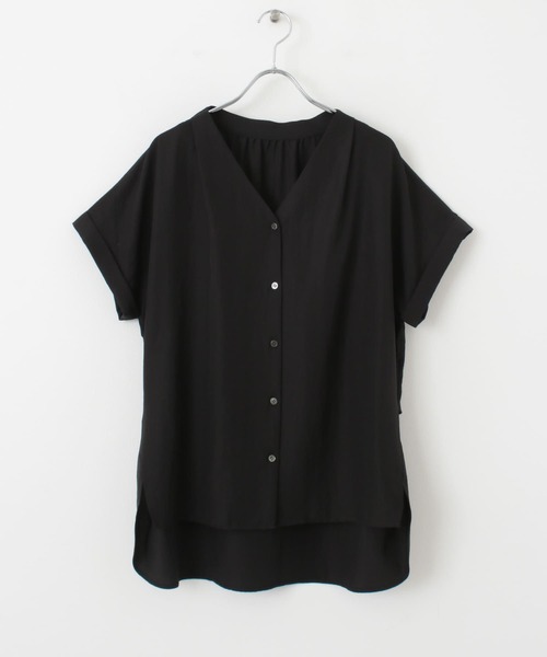 URBAN RESEARCH（アーバンリサーチ）の「エアリーVネック半袖シャツ（シャツ/ブラウス・レディース・グリーン系その他/オレンジ/ブラック/オフホワイト・FREE）」の19枚目の写真