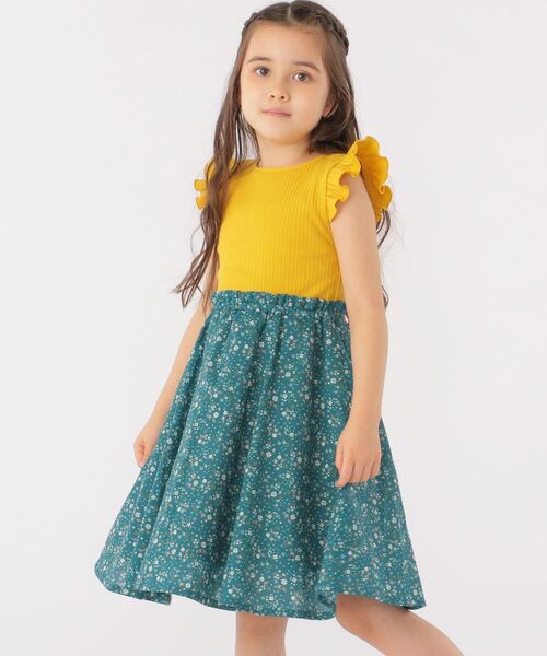 セール Ships Kids リブ フラワー ノースリーブ ワンピース 100 130cm ワンピース Ships シップス のファッション通販 Zozotown