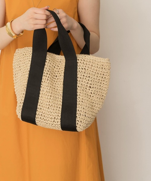 RODE SKO（ロデスコ）の「テープハンドルペーパートートバッグ（トートバッグ・レディース・グレー/ナチュラル・ONE）」の2枚目の写真