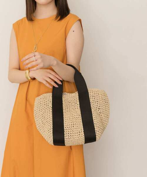 RODE SKO（ロデスコ）の「テープハンドルペーパートートバッグ（トートバッグ・レディース・グレー/ナチュラル・ONE）」の10枚目の写真