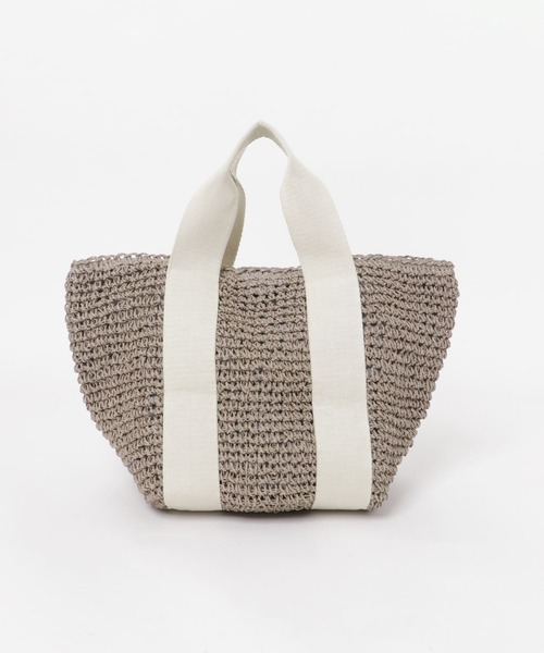 RODE SKO（ロデスコ）の「テープハンドルペーパートートバッグ（トートバッグ・レディース・グレー/ナチュラル・ONE）」の13枚目の写真