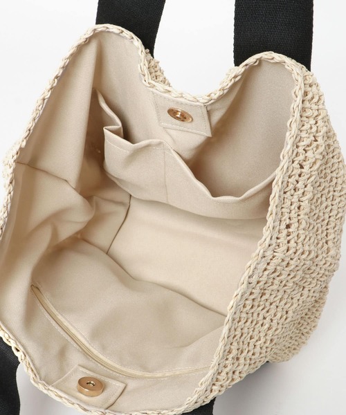 RODE SKO（ロデスコ）の「テープハンドルペーパートートバッグ（トートバッグ・レディース・グレー/ナチュラル・ONE）」の17枚目の写真