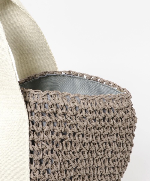 RODE SKO（ロデスコ）の「テープハンドルペーパートートバッグ（トートバッグ・レディース・グレー/ナチュラル・ONE）」の18枚目の写真