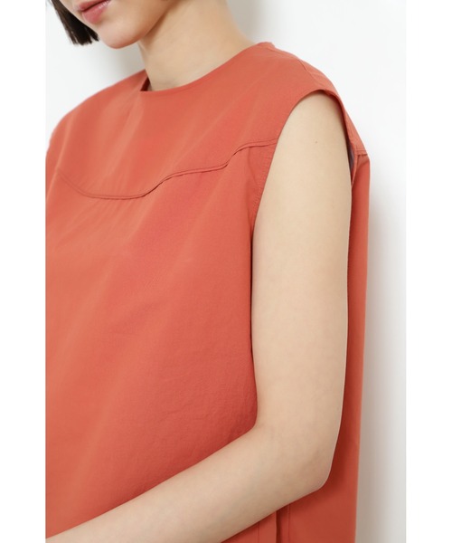 human woman（ヒューマンウーマン）の「◆ヨーク切替ノースリーブブラウス（シャツ/ブラウス・レディース・ホワイト/オレンジ/ベージュ系その他2・MEDIUM）」の14枚目の写真