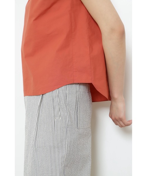 human woman（ヒューマンウーマン）の「◆ヨーク切替ノースリーブブラウス（シャツ/ブラウス・レディース・ホワイト/オレンジ/ベージュ系その他2・MEDIUM）」の15枚目の写真
