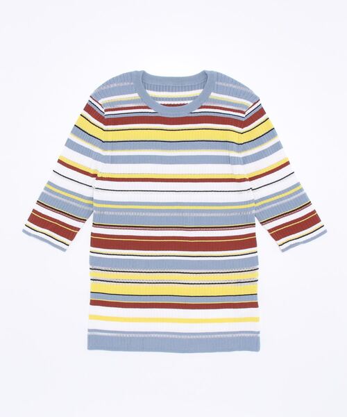 STRAWBERRY-FIELDS（ストロベリーフィールズ）の「フロリアコットン　ニット（ニット/セーター・レディース・ピンク/ブルー・2）」の5枚目の写真