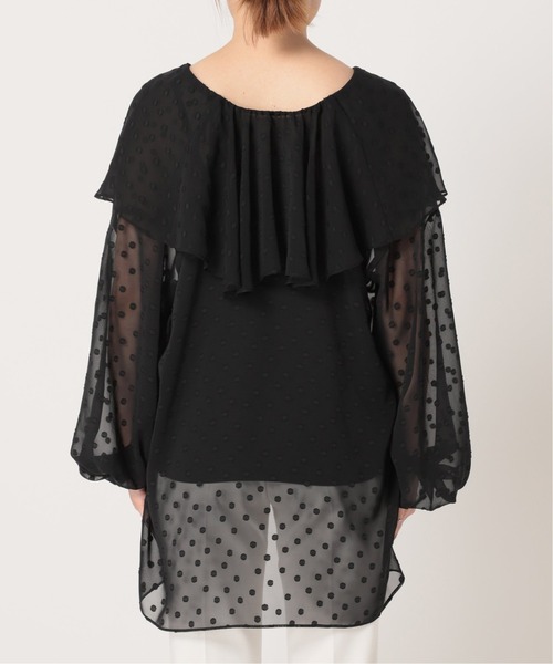 タグ付き新品未使用　NOBLE ドットシアーシフォンブラウス Noble（ノーブル）の「ドットシアーシフォンブラウス（シャツ