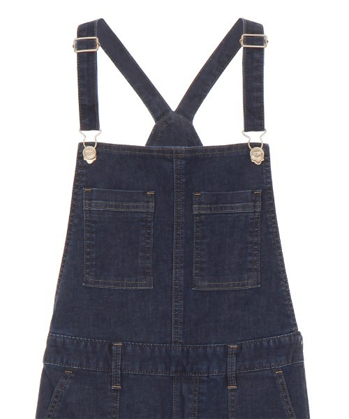 Guess（ゲス）の「Wide Denim Overalls（サロペット/オーバーオール・レディース・ダークブルー・26inch/28inch/24inch）」の3枚目の写真