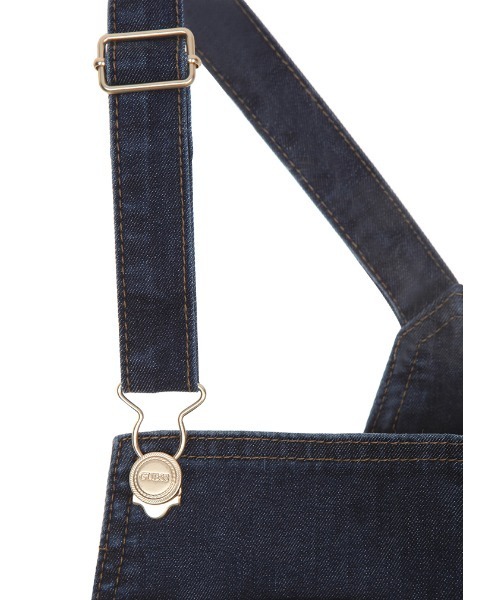 Guess（ゲス）の「Wide Denim Overalls（サロペット/オーバーオール・レディース・ダークブルー・26inch/28inch/24inch）」の4枚目の写真