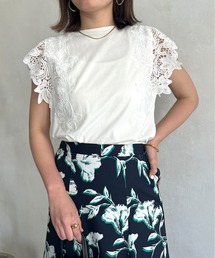 prose verse | 肩X前身レースTシャツ(Tシャツ/カットソー)