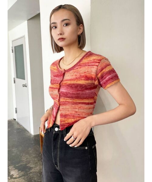 EMODA（エモダ）の「カラーストライプニット（ニット/セーター・レディース・ブラック/レッド/ブルー・FREE）」の3枚目の写真