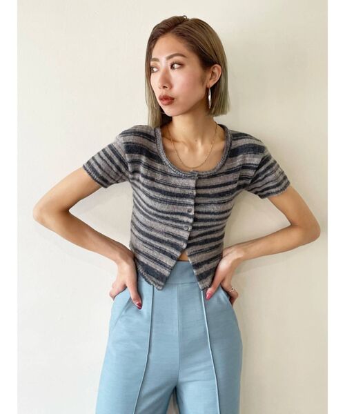 EMODA（エモダ）の「カラーストライプニット（ニット/セーター・レディース・ブラック/レッド/ブルー・FREE）」の14枚目の写真