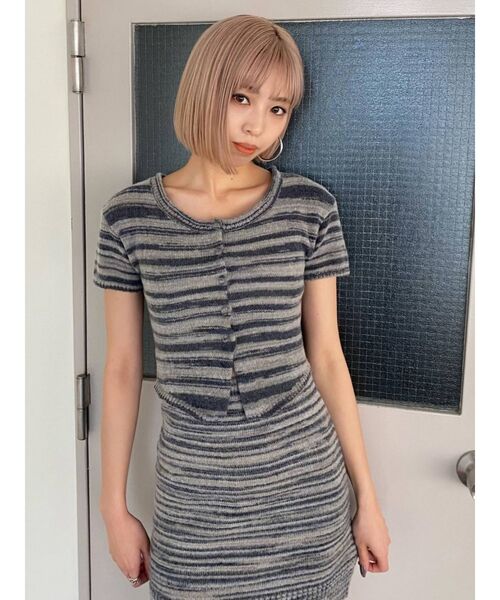 EMODA（エモダ）の「カラーストライプニット（ニット/セーター・レディース・ブラック/レッド/ブルー・FREE）」の16枚目の写真