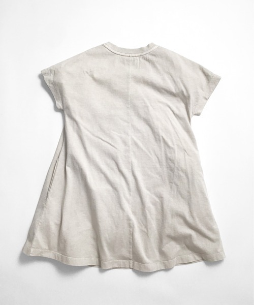 ARCH & LINE（アーチアンドライン）の「フレア半袖ワンピース G/D CANVAS FLARE DRESS（ワンピース・キッズ・オフホワイト/グレー・M/S）」の7枚目の写真