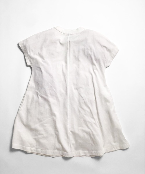 ARCH & LINE（アーチアンドライン）の「フレア半袖ワンピース G/D CANVAS FLARE DRESS（ワンピース・キッズ・オフホワイト/グレー・M/S）」の5枚目の写真
