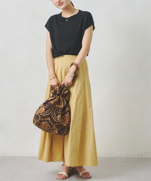 Chez toi（シェトワ）の「フレンチスリーブボートネックプルオーバー（カーディガン/ボレロ・レディース・ブラック/オフホワイト/ライム/グレイッシュベージュ・FREE）」の7枚目の写真