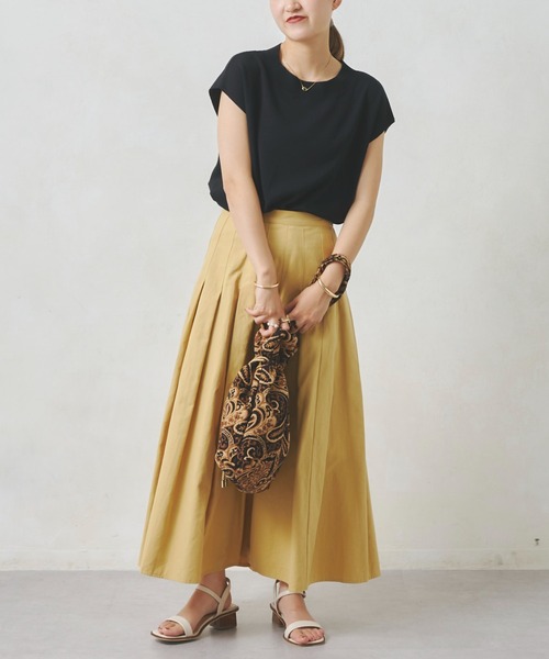 Chez toi（シェトワ）の「フレンチスリーブボートネックプルオーバー（カーディガン/ボレロ・レディース・ブラック/オフホワイト/ライム/グレイッシュベージュ・FREE）」の8枚目の写真