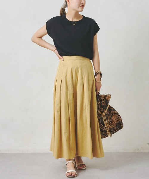 Chez toi（シェトワ）の「フレンチスリーブボートネックプルオーバー（カーディガン/ボレロ・レディース・ブラック/オフホワイト/ライム/グレイッシュベージュ・FREE）」の9枚目の写真