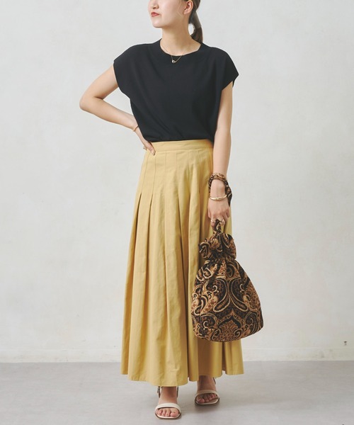 Chez toi（シェトワ）の「フレンチスリーブボートネックプルオーバー（カーディガン/ボレロ・レディース・ブラック/オフホワイト/ライム/グレイッシュベージュ・FREE）」の10枚目の写真