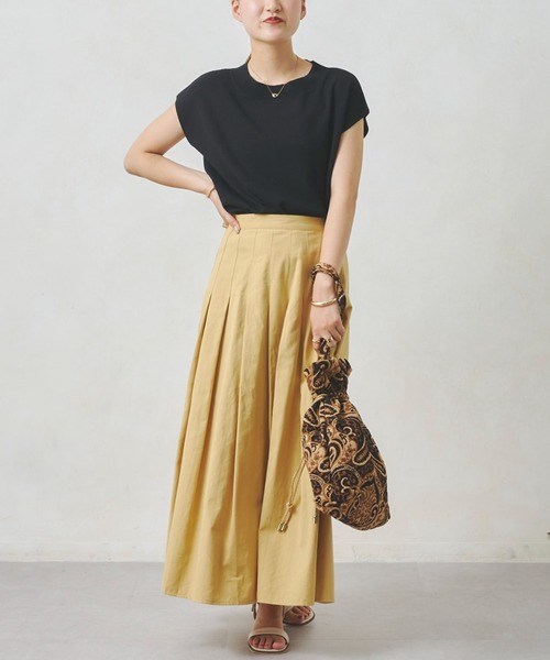 Chez toi（シェトワ）の「フレンチスリーブボートネックプルオーバー（カーディガン/ボレロ・レディース・ブラック/オフホワイト/ライム/グレイッシュベージュ・FREE）」の11枚目の写真