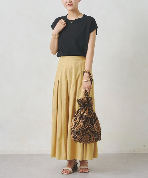 Chez toi（シェトワ）の「フレンチスリーブボートネックプルオーバー（カーディガン/ボレロ・レディース・ブラック/オフホワイト/ライム/グレイッシュベージュ・FREE）」の12枚目の写真