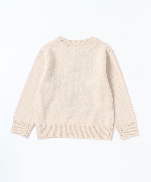 KP（ケーピー）の「mimiちゃんバースデーケーキ柄クルーネックセーター(100～130cm)（ニット/セーター・キッズ・オフホワイト/杢グレー・110cm/100cm/120cm/130cm）」の9枚目の写真