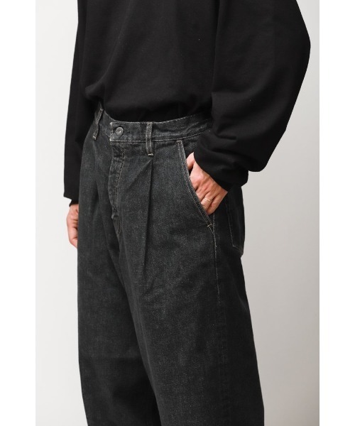 superNova.（スーパーノヴァ）の「【superNova.】Selvedge wide jeans - Bio wash（デニムパンツ・メンズ・ブラック/インディゴブルー・S/M/L）」の8枚目の写真