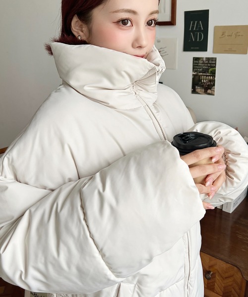 STONE  ブルゾンジャケット（24春夏）　Size: L オーバーサイズドローコード比翼ブルゾン MONO-MART│MONO-MART