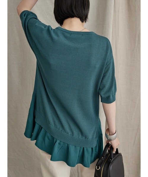 AMERICAN HOLIC(アメリカンホリック)の「レイヤードプルオーバー(Tシャツ/カットソー・レディース・マスタード/グリーン・L/M)」の8枚目の写真