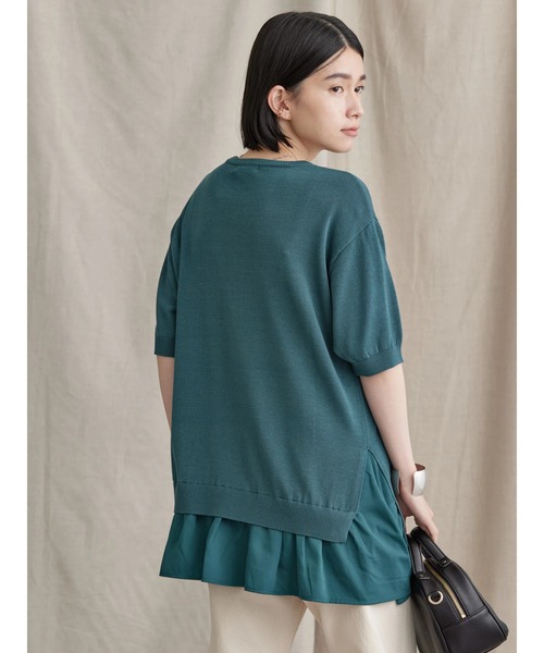 AMERICAN HOLIC(アメリカンホリック)の「レイヤードプルオーバー(Tシャツ/カットソー・レディース・マスタード/グリーン・L/M)」の11枚目の写真