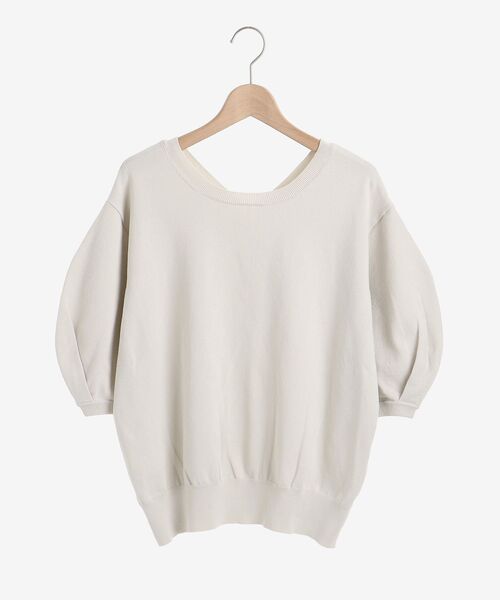 le.coeur blanc（ルクールブラン）の「前後2WAYパフスリーブニットプルオーバー（ニット/セーター・レディース・ピンク/カーキオリーブ/グレイッシュベージュ・38）」の12枚目の写真