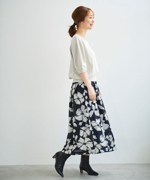 le.coeur blanc（ルクールブラン）の「前後2WAYパフスリーブニットプルオーバー（ニット/セーター・レディース・ピンク/カーキオリーブ/グレイッシュベージュ・38）」の17枚目の写真