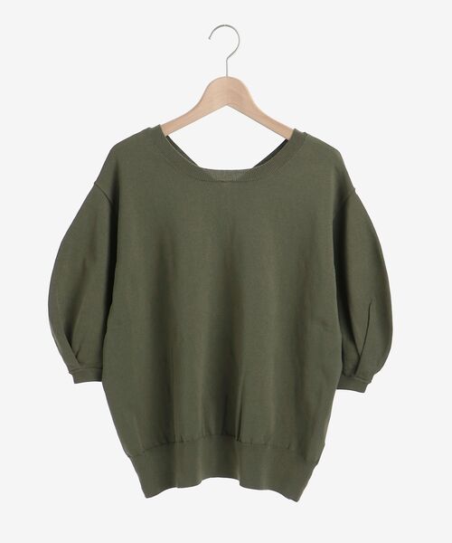 le.coeur blanc（ルクールブラン）の「前後2WAYパフスリーブニットプルオーバー（ニット/セーター・レディース・ピンク/カーキオリーブ/グレイッシュベージュ・38）」の10枚目の写真