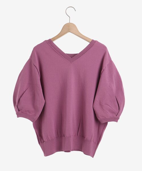 le.coeur blanc（ルクールブラン）の「前後2WAYパフスリーブニットプルオーバー（ニット/セーター・レディース・ピンク/カーキオリーブ/グレイッシュベージュ・38）」の16枚目の写真