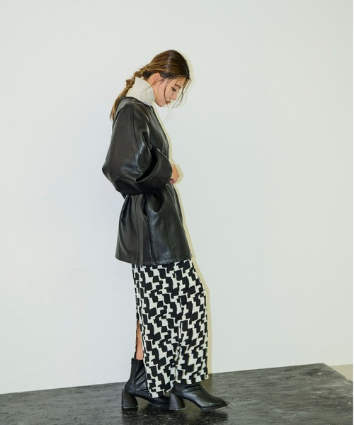 AIC.（エーアイシー）の「フェイクレザーボリュームスリーブノーカラージャケット（ノーカラージャケット・レディース・ブラック・FREE）」の20枚目の写真