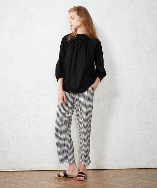 LE SOUK HOLIDAY（ルスークホリデー）の「ギャザーネックプルオーバー（Tシャツ/カットソー・レディース・ワイン/ブラック/モカ/グリーン・M/L）」の10枚目の写真