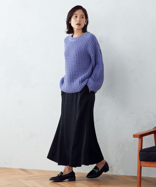 COMME CA ISM(コムサイズム)の「マットサテン切替 マーメイドスカート(スカート・レディース・ブラック/チャコール・SMALL/MEDIUM/LARGE)」の5枚目の写真