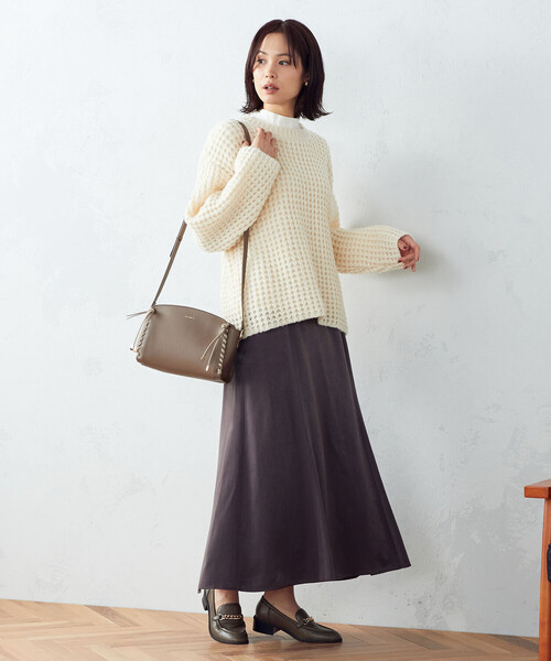 COMME CA ISM(コムサイズム)の「マットサテン切替 マーメイドスカート(スカート・レディース・ブラック/チャコール・SMALL/MEDIUM/LARGE)」の8枚目の写真