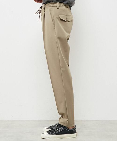 MEN'S MELROSE（メンズメルローズ）の「ハイテンションダブルクロスイージーパンツ（その他パンツ・メンズ・グレイッシュベージュ/ブラック・2/3/4）」の14枚目の写真