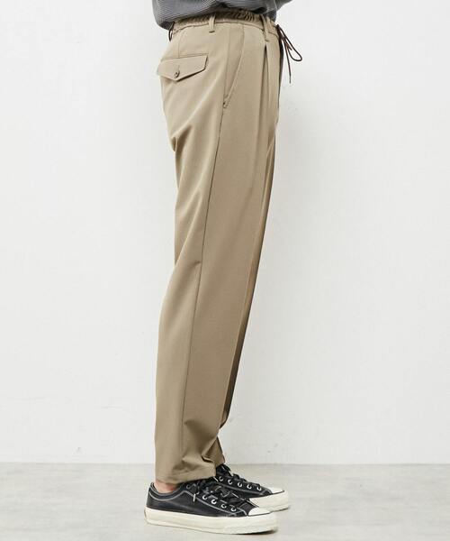 MEN'S MELROSE（メンズメルローズ）の「ハイテンションダブルクロスイージーパンツ（その他パンツ・メンズ・グレイッシュベージュ/ブラック・2/3/4）」の12枚目の写真
