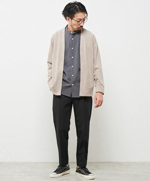 MEN'S MELROSE（メンズメルローズ）の「ハイテンションダブルクロスイージーパンツ（その他パンツ・メンズ・グレイッシュベージュ/ブラック・2/3/4）」の9枚目の写真